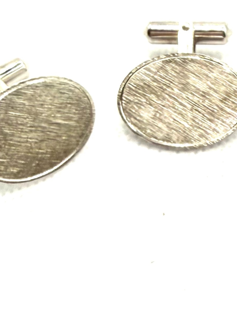 Classic Sterling  Silver Oval Cufflinks - Timeless Men's Accessory